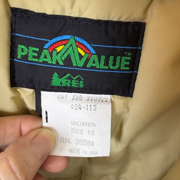 VINTAGE REI Jacket Womens Large 12 Gortex Blue Green Long Rain Coat RARE 90s - Picture 3 of 12